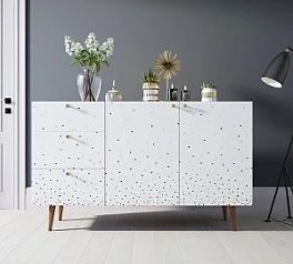 купить красивый Комод "Berber" с двумя дверками и ящиками принт 15 арт BB17/Print_15 в интернет-магазине