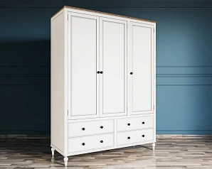 фото Шкаф трехстворчатый "Odri" с ящиками арт od2127KR3 в интерьере
