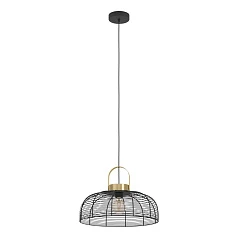 купить 43964 Подвесной светильник (люстра) ROUNDHAM, 1X40W (E27), ?450, сталь, черный, матовая латунь в интернет-магазине