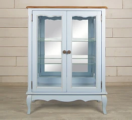 купить стильный Шкаф "Leontina Blue" для посуды двустворчатый  арт ST9318B