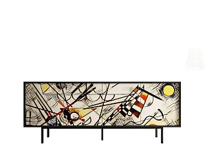 Комод с четыремя дверками "Emerson" by Kandinsky арт EM01/Print_01 на заказ в интернет-магазине