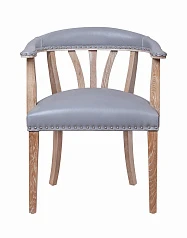 Мягкий стул с подлокотниками Tanner Gray Leather на заказ