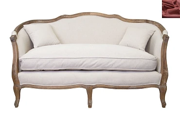 стильный Диван ампир Darcy 2 цвет красный