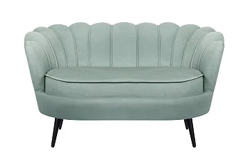 купить стильный Диван ракушка Pearl Double Green на черных ножках