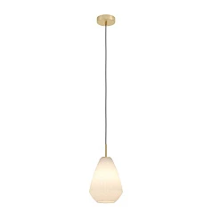 900812 Подвесной светильник (люстра) CAPRAROLA, 1X40W (E27), ?200, сталь, матовая латунь / матовое с в интерьере