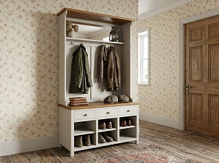 фото Прихожая Кантри "Жуль Верн (Jules Verne)" в сером цвете арт JV13ETGG/7035