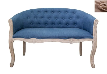 фото Дизайнерский двухместный диван Kandy Double Blue цвет коричневый в интерьере