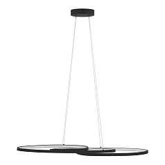 900948 Люстра диммируемая GIANELLA, 36W (LED), 3000K, 3960lm, L1150, B375, H1100, сталь, черный / пластик, белый в интерьере