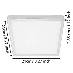 купить красивые 900654 Накладной светильник FUEVA 5, 17W (LED), 3000K, IP44, ?210, сталь, белый / пластик, белый