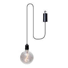 красивые 900208 Уличный потолочный светильник VIGNANELLO, LED 1X0,06W, IP44, H195, ?125, пластик, черный/пластик, черный полупрозрачный на заказ