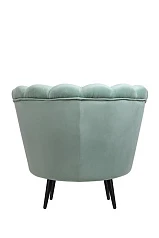 купить Низкое кресло ракушка Pearl Green на черных ножках