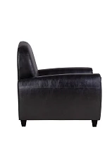 заказать стильное Кресло кожаное широкое Flog черное
