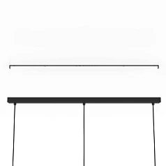 900167 Подвесной потолочный светильник VENEZUELA, 3x40W, E27, L935, B235, H1100, сталь, черный, золотой