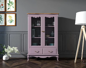 Шкаф "Leontina Lavanda" для посуды низкий с ящиками арт ST9355/2L в интернет-магазине