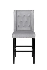 стильный Дизайнерский барный стул Skipton Grey Velvet