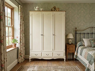 красивый Шкаф "Леонтина (Leontina)" для одежды трехстворчатый с ящиками арт ST9327KR/3