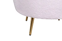 Низкое кресло ракушка Pearl Pink Boucle