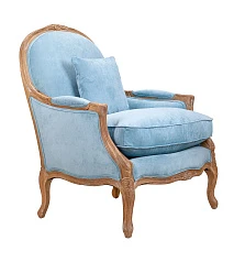 фото Мягкое полукресло с подлокотниками Aldo Light Blue