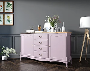 купить стильный Комод "Leontina lavanda" с дверками и ящиками арт ST9351L