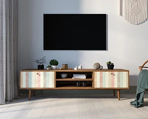 стильные Комод "Berber" с нишей низкий под TV принт 45 арт BB49/Print_45