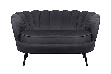красивый Дизайнерский диван Pearl Double Black на черных ножках на заказ