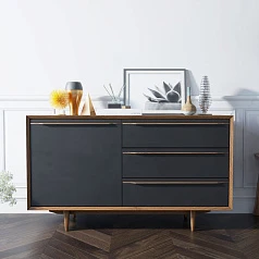 Комод "Brun Blacki" с ящиками и дверкой арт BR-02Black на заказ в интернет-магазине