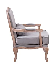 купить стильное Мягкое полукресло с подлокотниками Nitro Grey Velvet в интернет-магазине