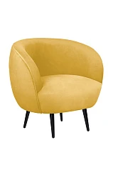 купить стильные Мягкое кресло Benee Yellow на черных ножках