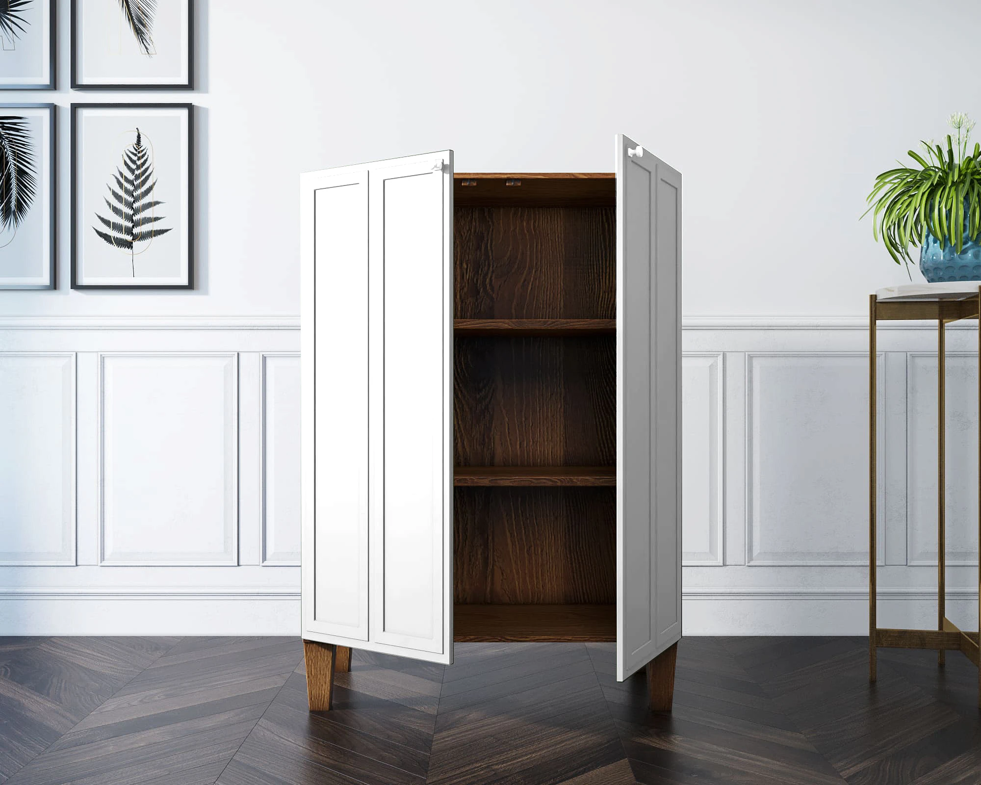 стильный Шкаф-буфет "Andersen" малый арт AN18WH
