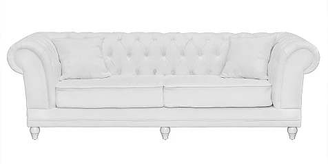 заказать Трехместный прямой диван мягкий арт-деко Neylan белый