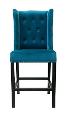 купить Дизайнерский полубарный стул Skipton Average Blue Velvet