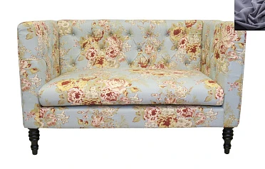 фото Прямой двухместный диван Rose цвет серый