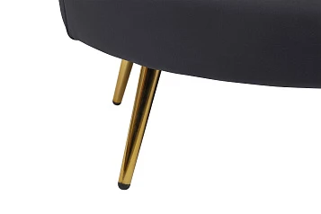 стильный Трехместный диван ракушка для гостиниц Pearl Triple Black на заказ