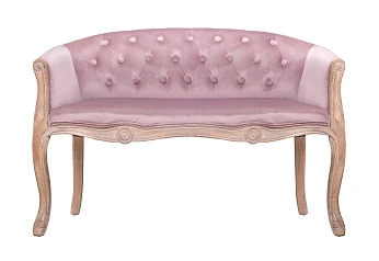 красивый Двухместный дизайнерский диван Kandy Double Pink Velvet