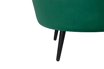 заказать Диван ракушка для гостиниц Pearl Triple Green V2 на черных ножках