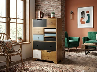 купить Комод универсальный «Акварель (Aquarelle)» 10 ящиков арт RE-14ETG/4