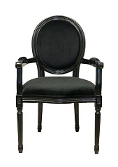 Мягкий стул с подлокотниками Diella Black Velvet на заказ