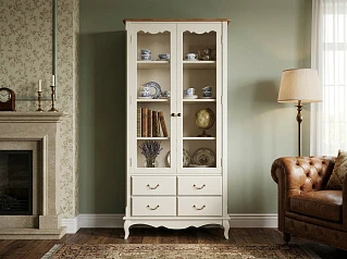 стильный Шкаф "Леонтина (Leontina)" для посуды высокий 4 ящика  арт ST9355/4