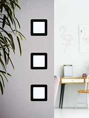 фото 99187 Светодиодный встраиваемый светильник FUEVA 5, 5,5W (LED), 117х117, ET26, 700lm, 4000K, сталь, черный в интерьере