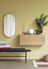 красивые БАНКЕТКА С ПОДУШКОЙ HUBSCH, ДЕРЕВО/МЕТАЛЛ ЧЕРНЫЙ в интернет-магазине