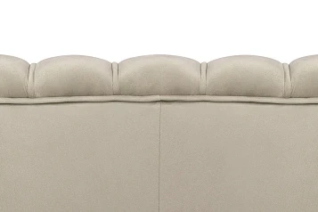 Диван ракушка для гостиниц Pearl Triple Taupe на черных ножках