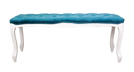 Оттоманка Kina Narrow Blue and White в интерьере