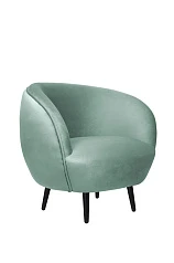 Мягкое кресло Small Benee Green на черных ножках на заказ