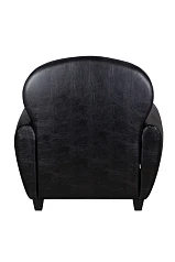 стильное Кресло кожаное широкое Flog черное