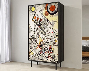 красивый Шкаф двухдверный "Emerson" by Kandinsky арт EM091/Print_01