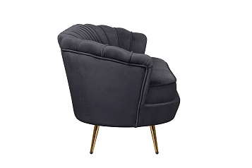 стильный Трехместный диван ракушка для гостиниц Pearl Triple Black на заказ
