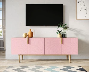 купить Комод под TV с четыремя дверками "Line" LN06/GR1/pink в интернет-магазине
