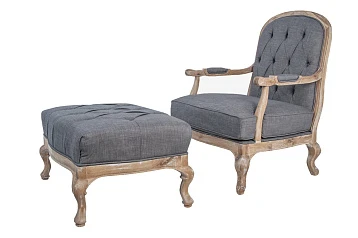 купить Кресло с пуфом Honesta Grey