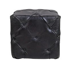 Дизайнерский пуф Amrit Black Leather в интернет-магазине