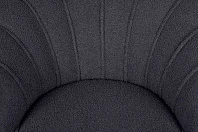 стильное Низкое кресло ракушка Pearl Black Boucle